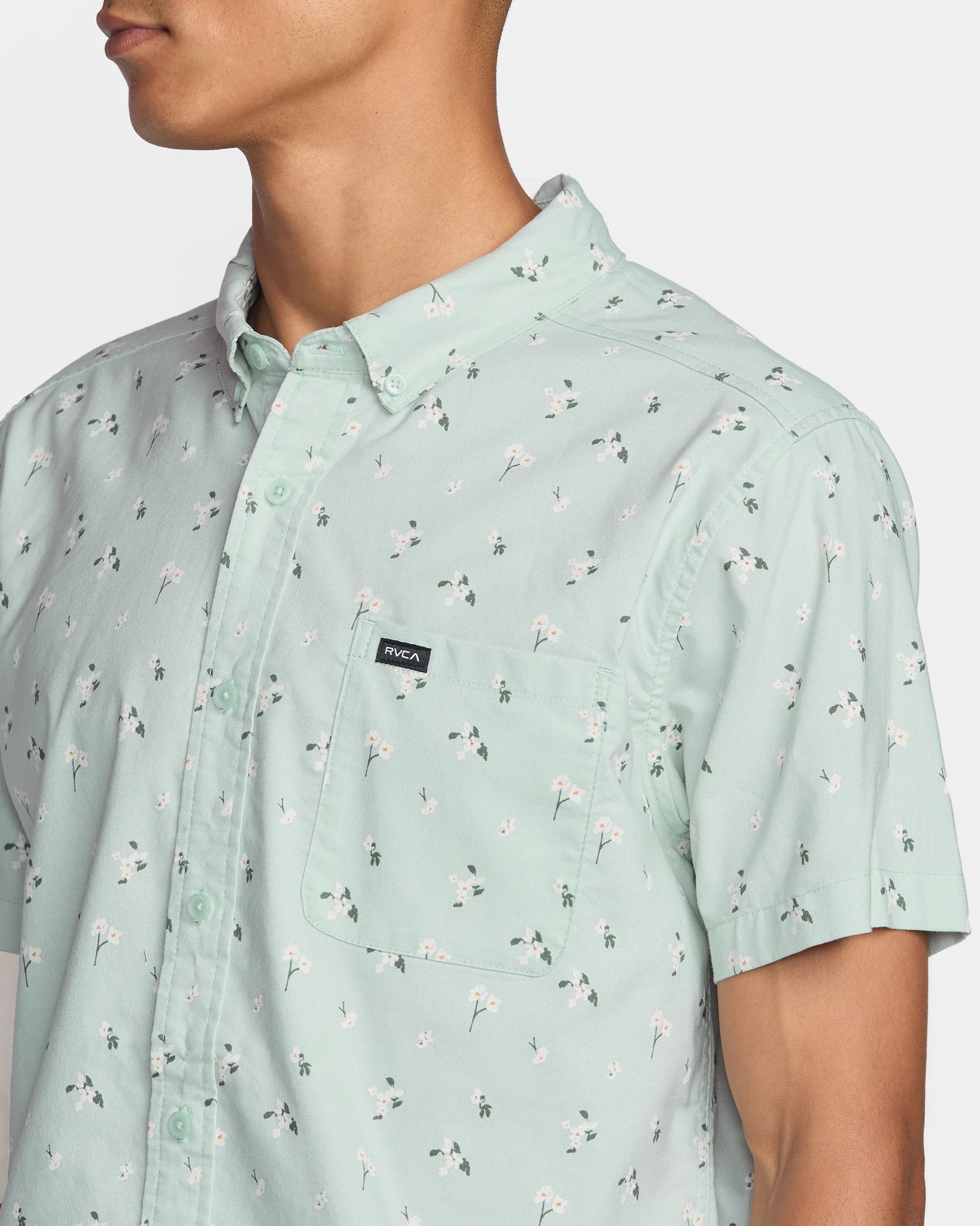 Camisa Rvca That'll do shirt Green Haze