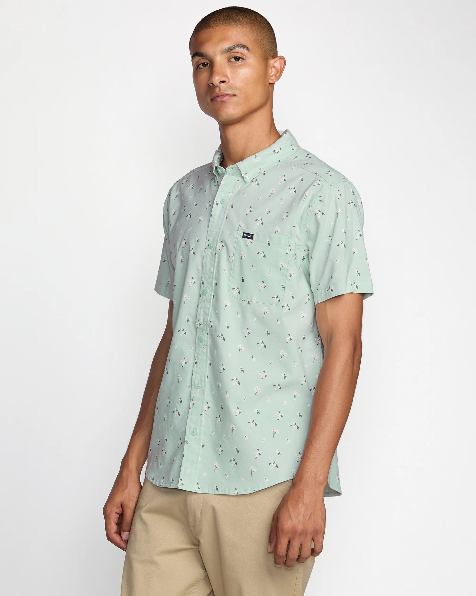 Camisa Rvca That'll do shirt Green Haze