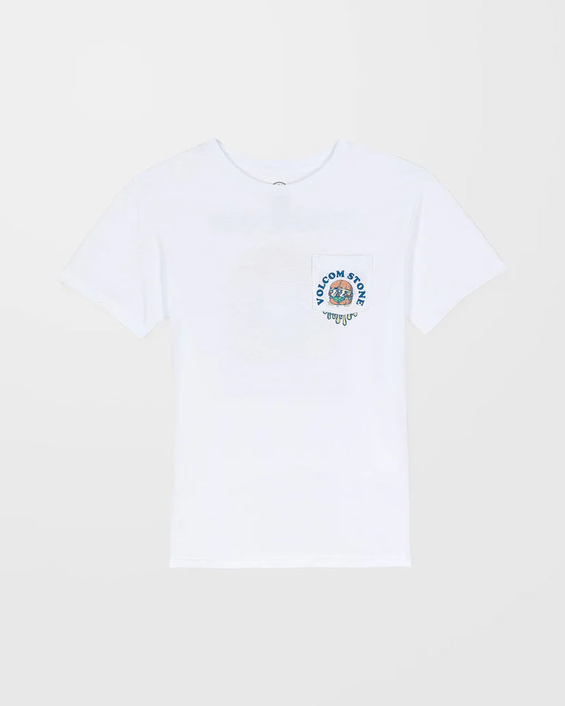 Camiseta Volcom Burgstone Pocket White Kid