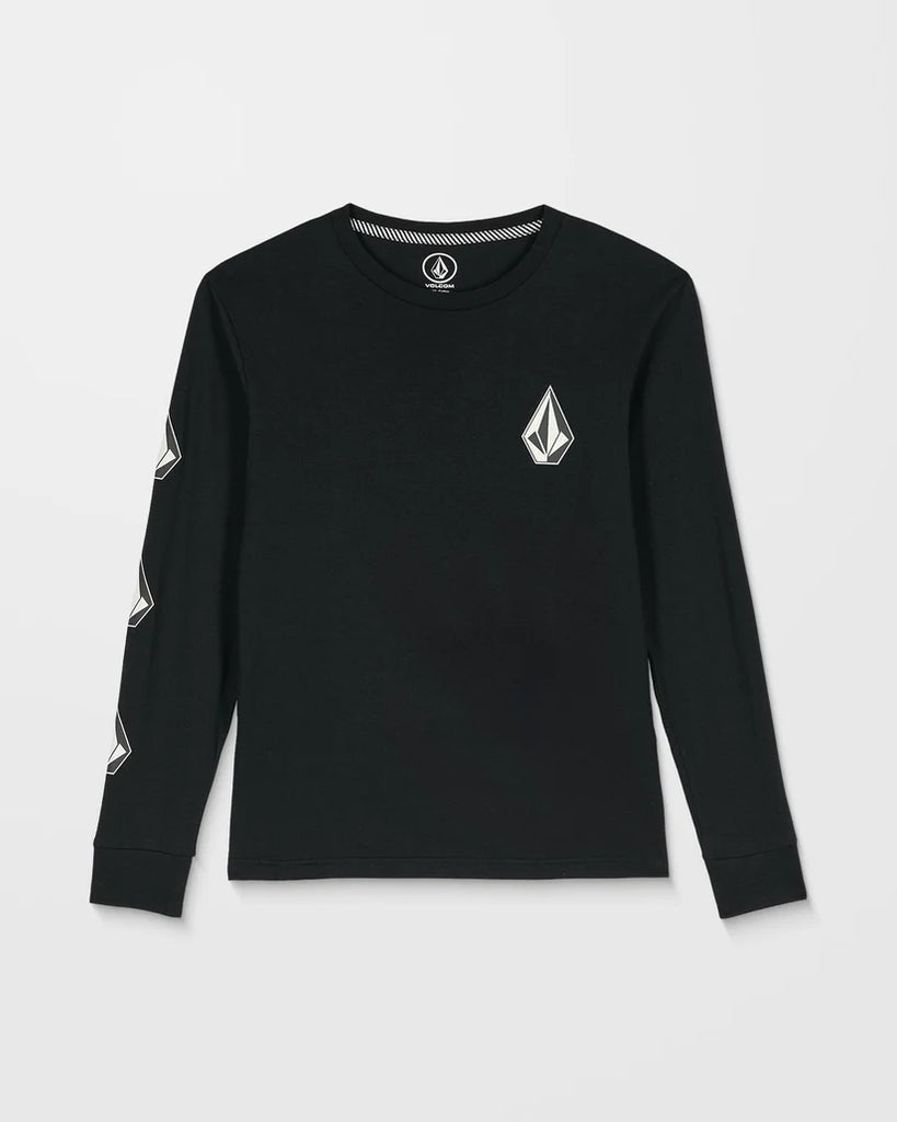 Camiseta Volcom Iconic Stone Gid Ls Black Kids
