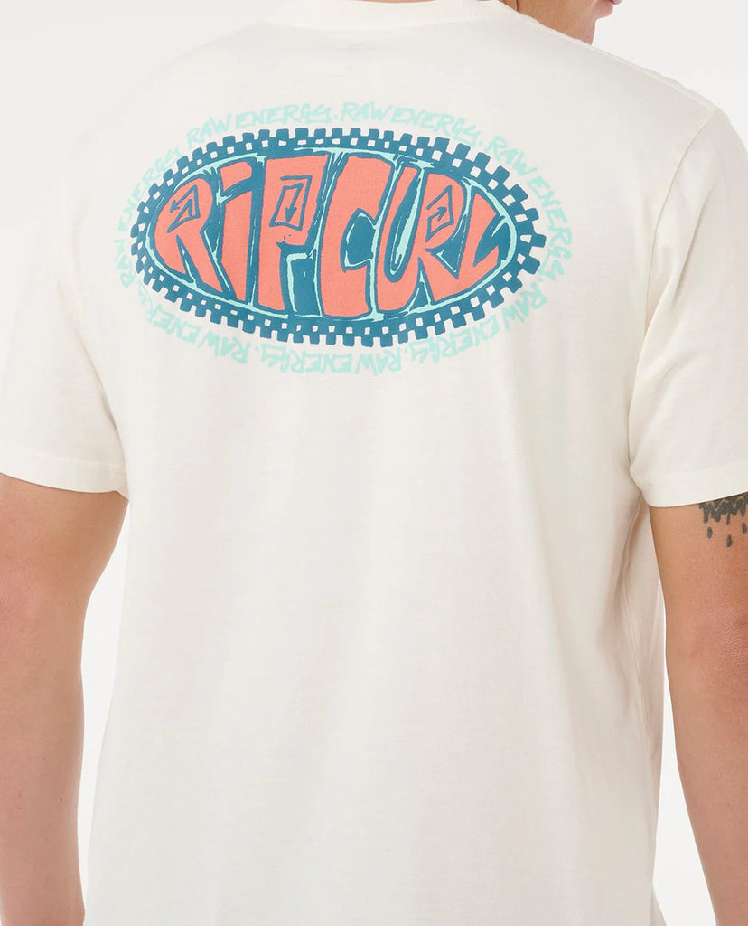 Camiseta Rip Curl Raw Energy de Oval White Vintage