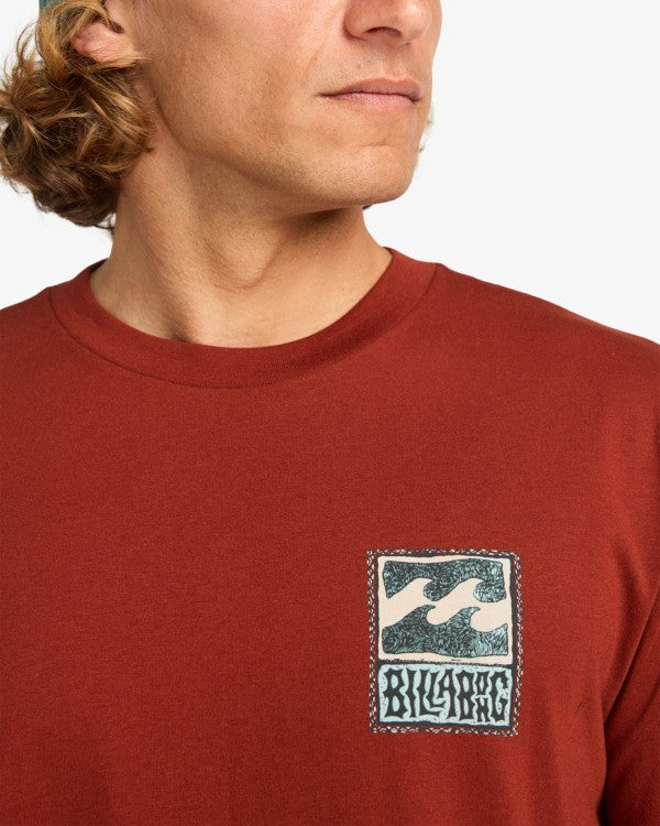 Camiseta Billabong Stamp Dark Red