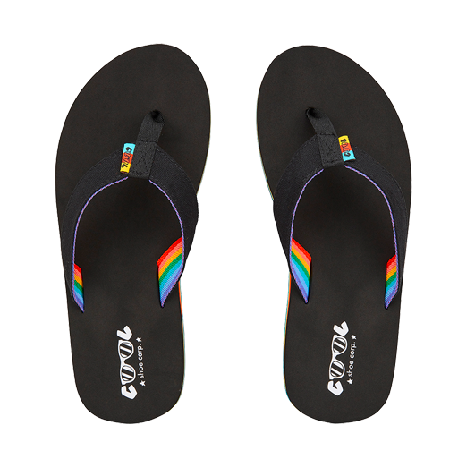 Chanclas Cool Shake Black Rainbow Orgullo Proud
