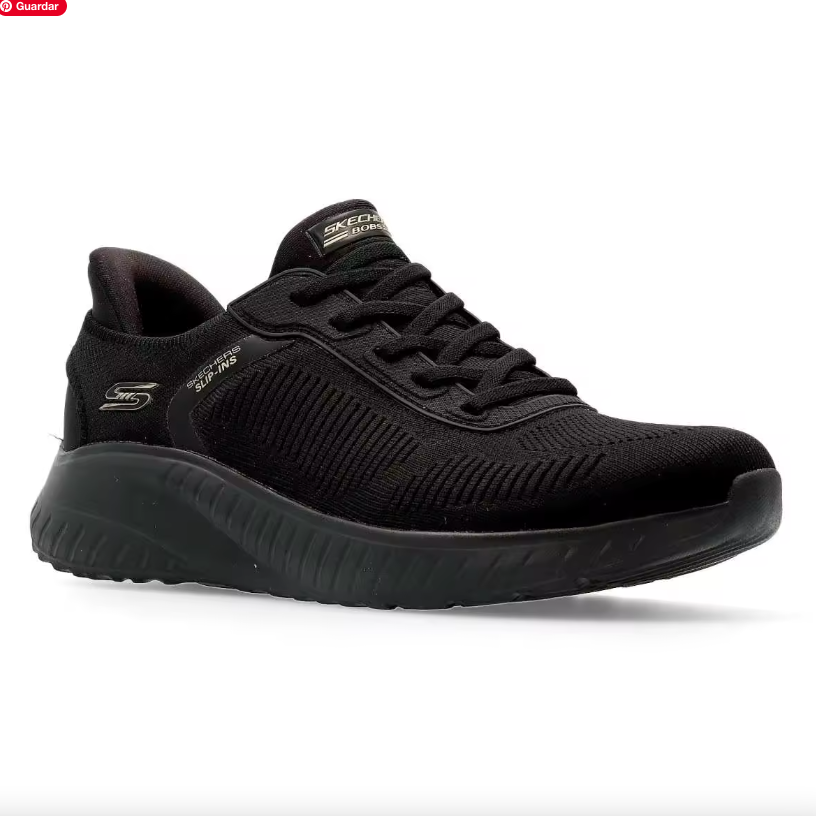 Zapatillas Skechers Bobs Squad Chaos Current Slip Ins Black