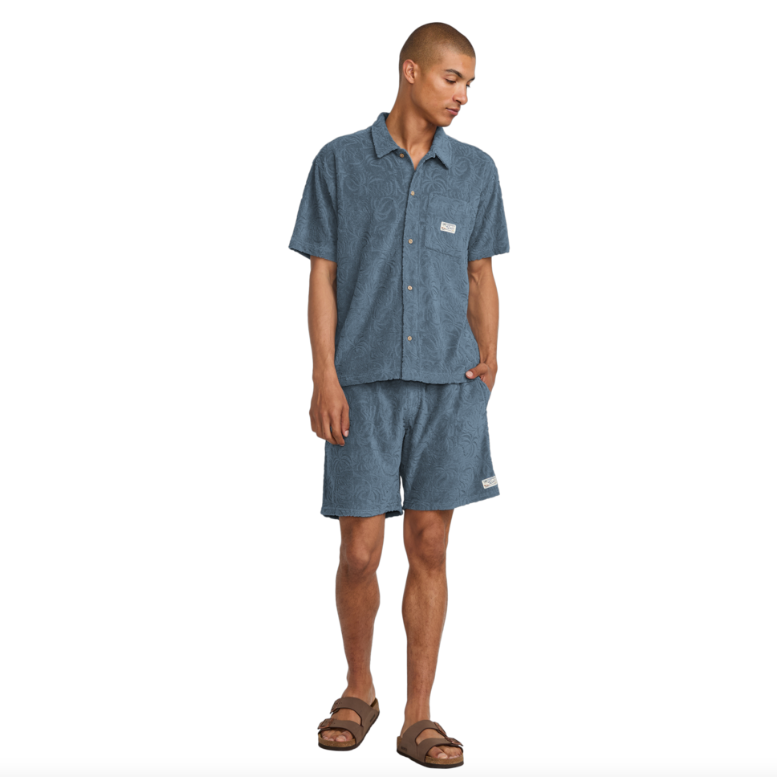 Camisa Rvca Exotica Vintage Navy