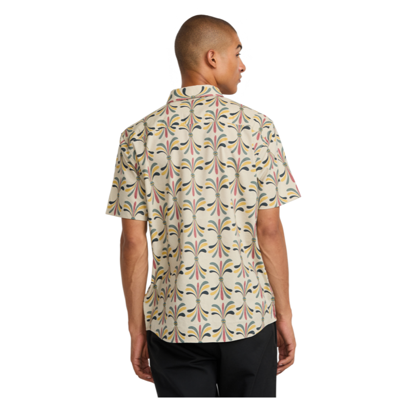 Camisa Rvca LA Eye Floral Light Khaki