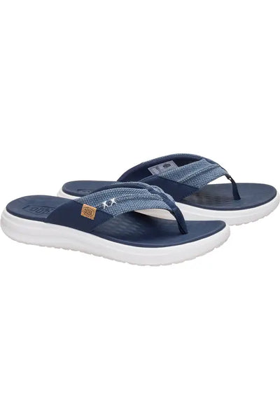 Chanclas Hey Dude Finn Flip Braided Navy