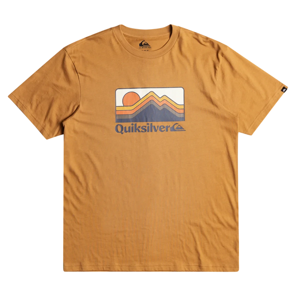 Camiseta Quiksilver Gradient Mountains Bone Brown