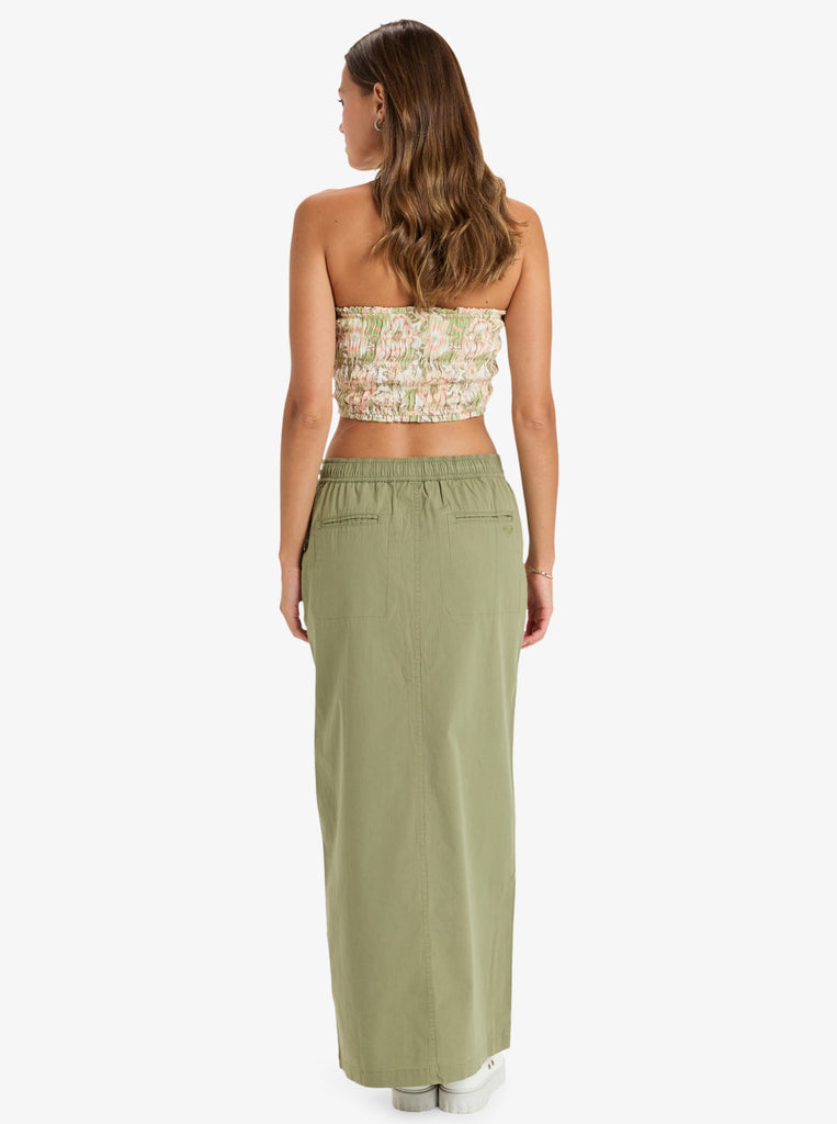 Falda Roxy Iconic Land Oil Green