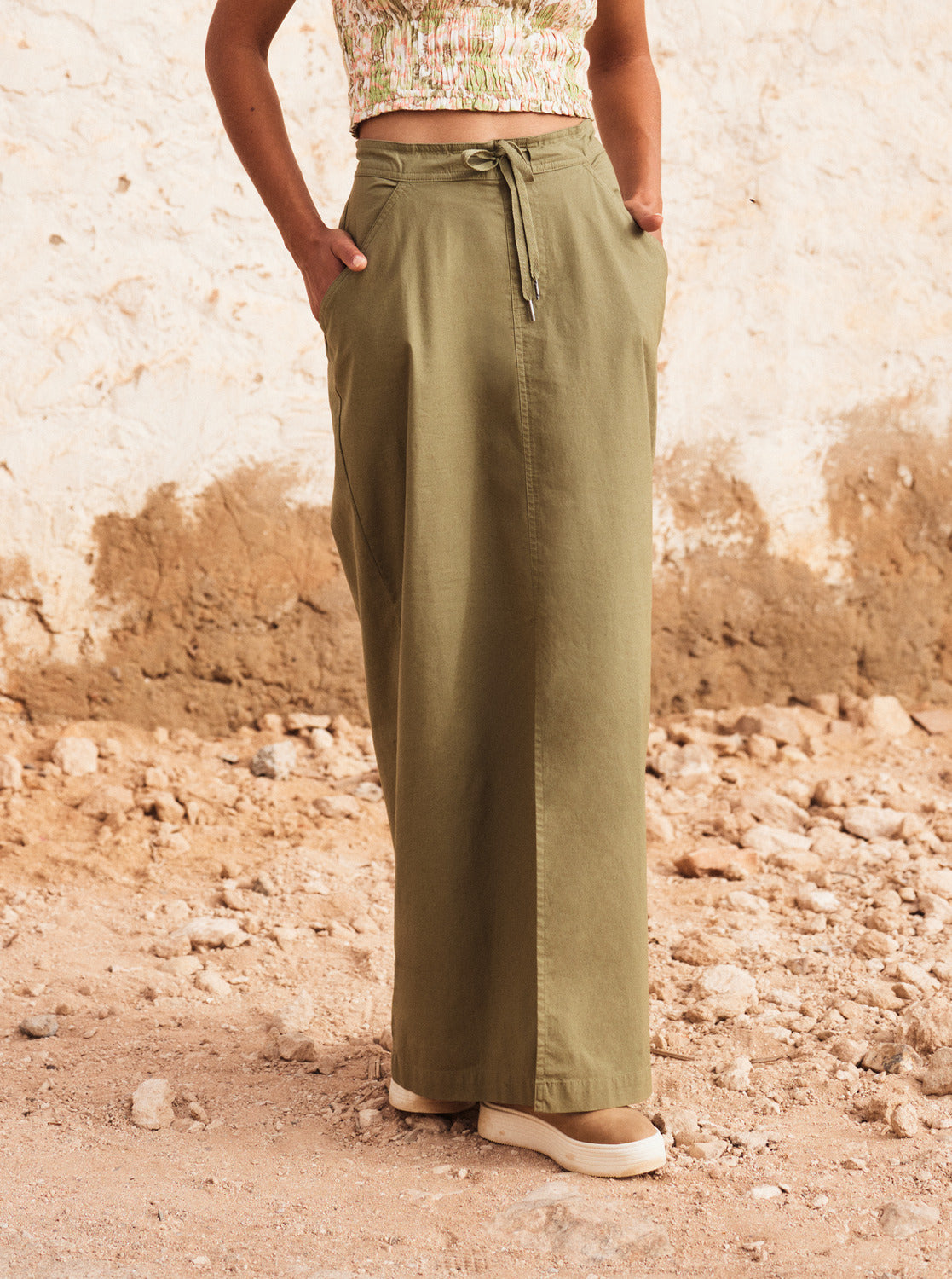 Falda Roxy Iconic Land Oil Green