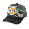 GORRA VON DUTCH TRUCKER Parche Von Dutch en la parte delantera sobre fondo de camuflaje con rejilla