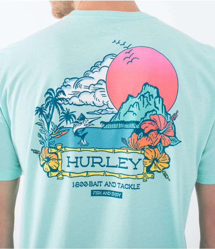Camiseta Hurley Bait Turquoise