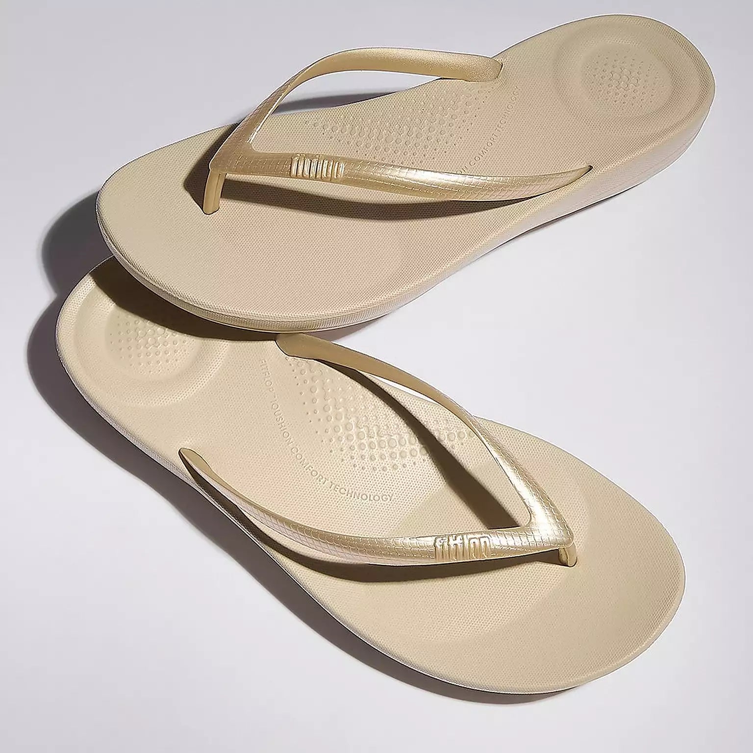 Sandalias Fitflop Iqushion Ergonomic Gold
