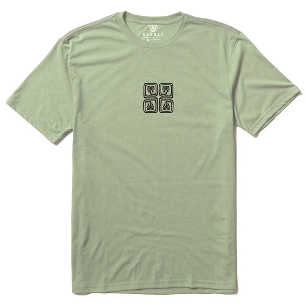 Camiseta Vissla Lost Coast Comp Lite Eco Drirelease Tee Light Sage Heather