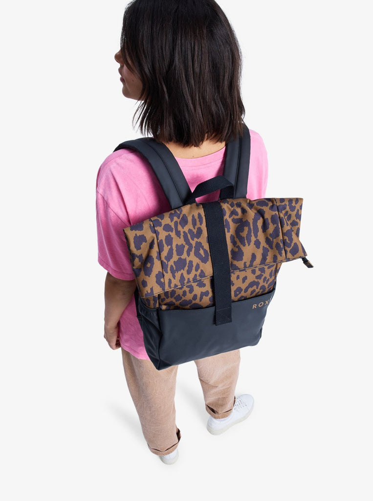 Mochila Roxy Pop It Leopard Black