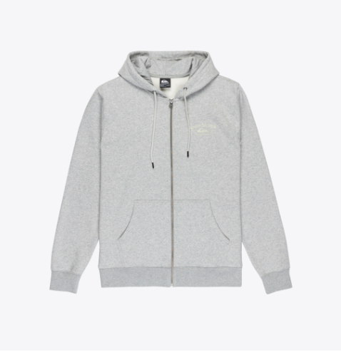 Sudadera Quiksilver Zip Hood Chest Logo Grey Light