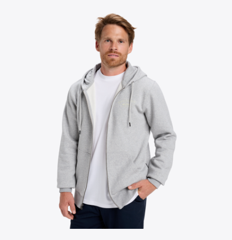 Sudadera Quiksilver Zip Hood Chest Logo Grey Light
