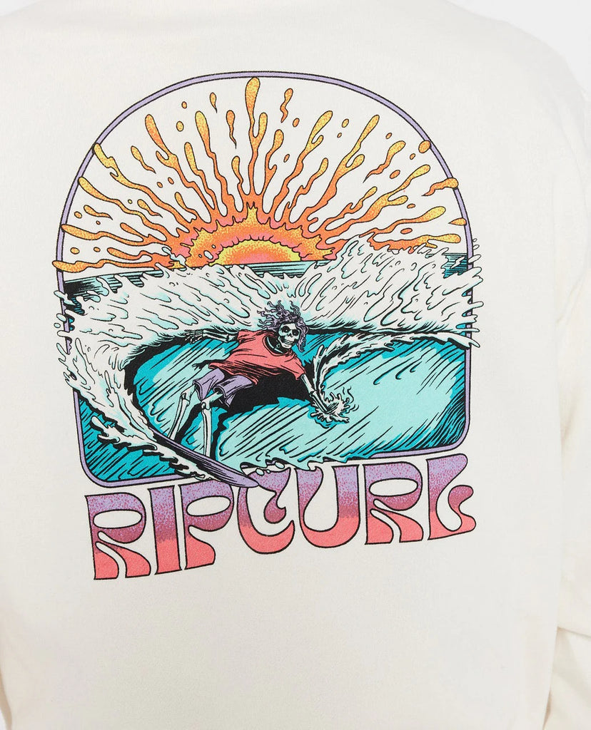 Sudadera Rip Curl Grateful Shred Zip Hood Bone White