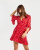 VESTIDO BILLABONG ROJO FLORES