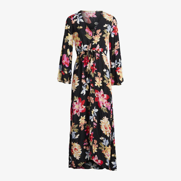 Vestido Largo Billabong Flowers Black