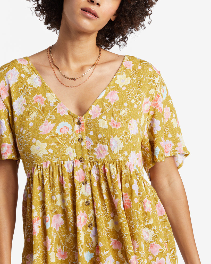 Vestido Billabong Spring Daze Green Envy