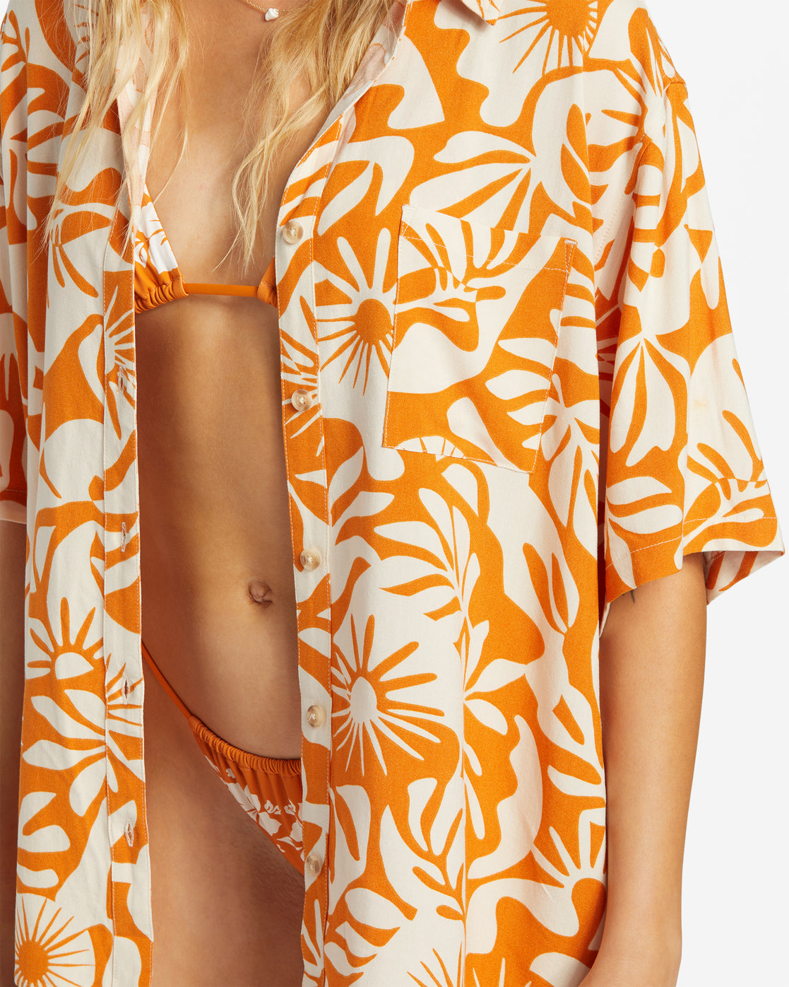 Camisa Blusa Billabong On Vacation Dried Mango