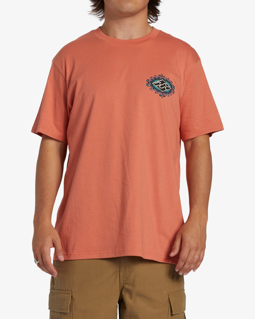 Camiseta Billabong Crayon Wave Coral