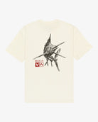 Camiseta RVCA Horton Florida Antique White hombre blanca con diseño surf artístico