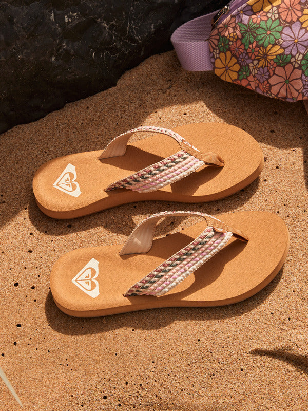 Chanclas Roxy Porto Rope Natural Crazy Pink