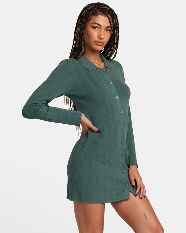 Vestido Rvca Meri Sweater Dress Spinach