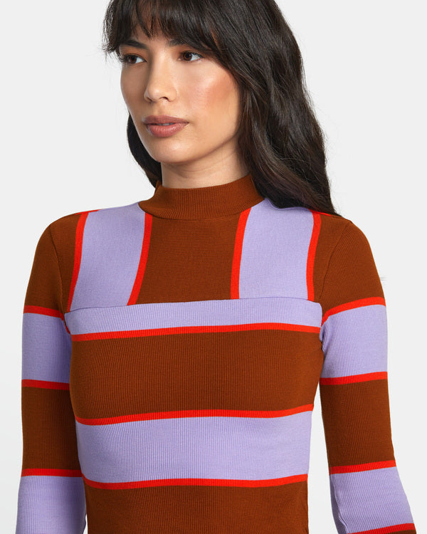 Top Rvca Saved Long Sleeve Caramel