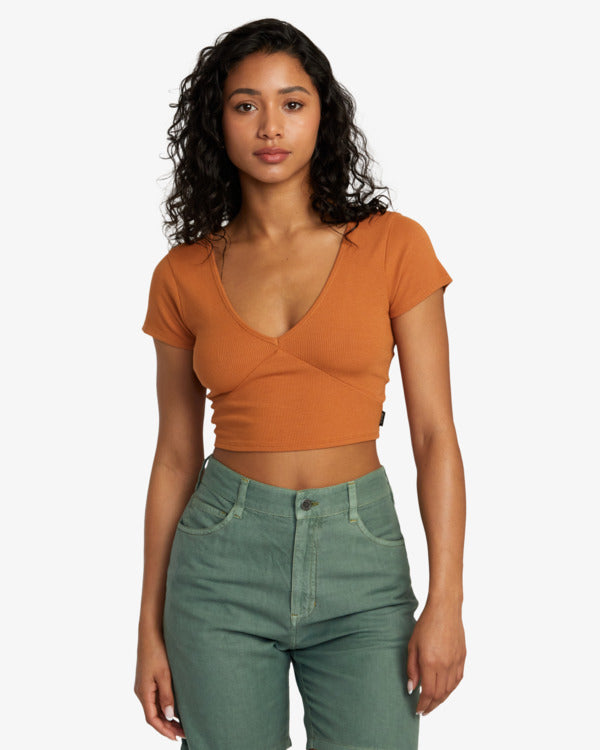 Top Rvca Smitten Top Terracotta