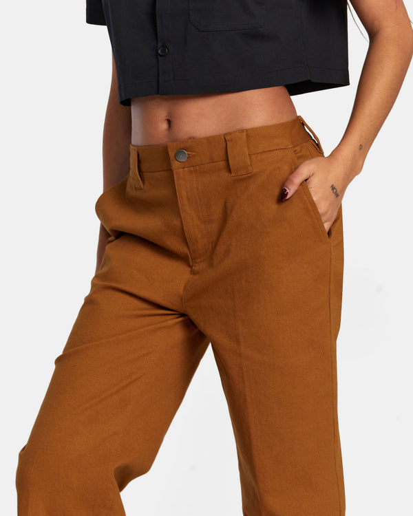 Pantalón Rvca Coco Workwear Brown