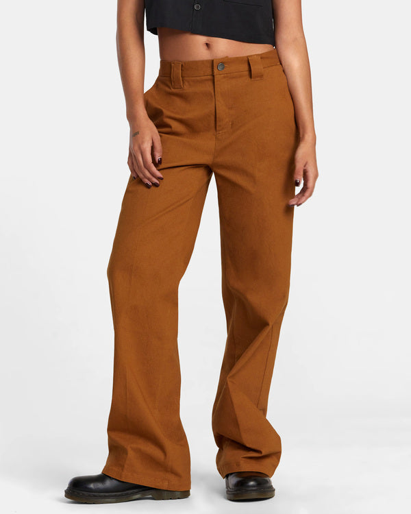 Pantalón Rvca Coco Workwear Brown