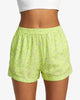 Short Rvca Sawyer Print Neon Green