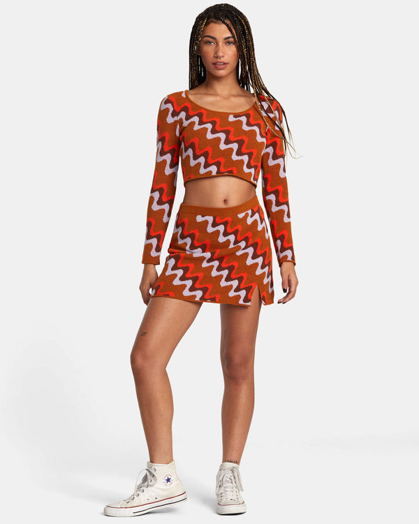 Minifalda Rvca Desmond Skirt Caramel