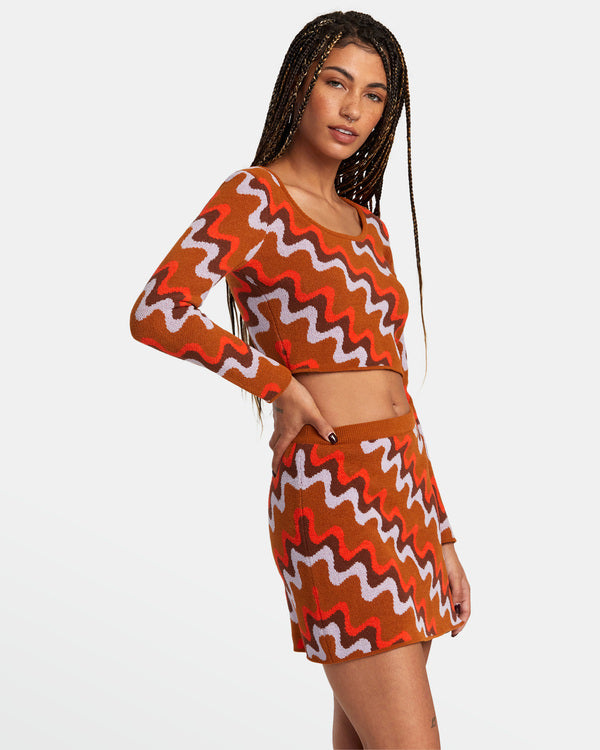 Minifalda Rvca Desmond Skirt Caramel