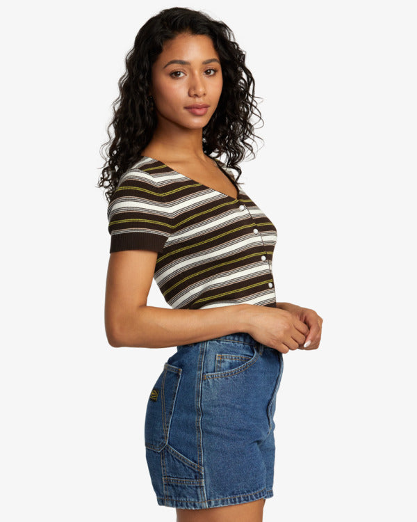 Top Rvca Taylor Sweater Java