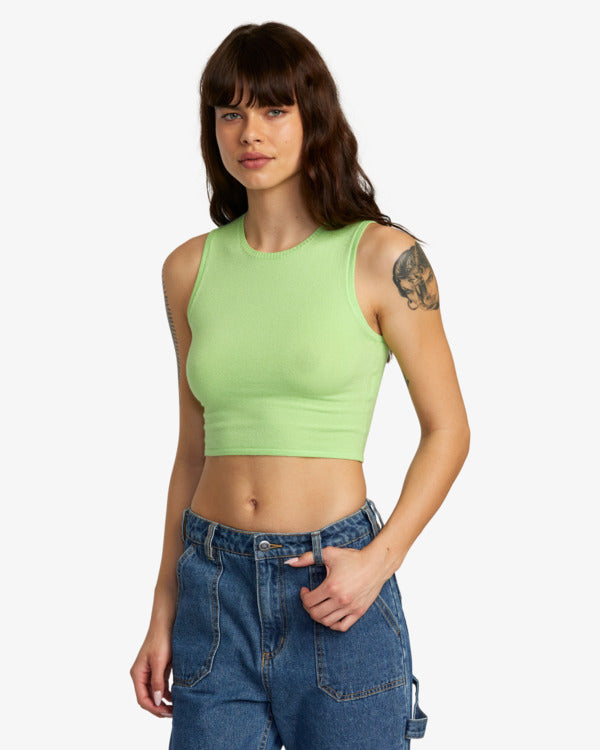 Top Rvca Shiver Sweater Crop Top Glow