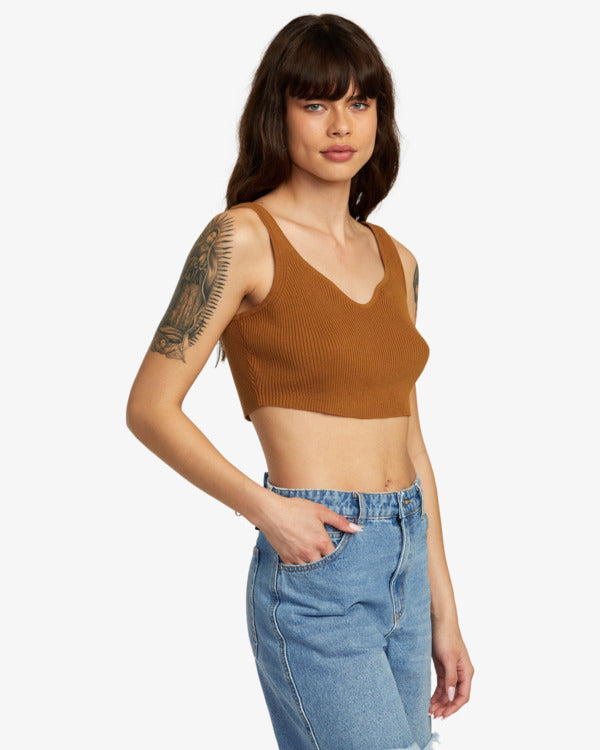 Top Rvca Roundabout Workwear Brown