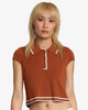 Top Rvca Jules Swater Mocha Bisque