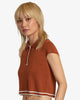 Top Rvca Jules Swater Mocha Bisque