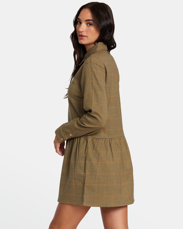 Mini Vestido Rvca Not Today Tan