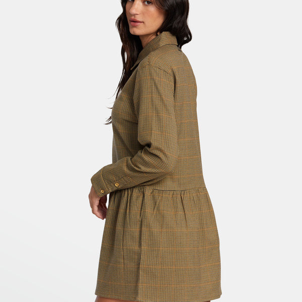 Mini Vestido Rvca Not Today Tan