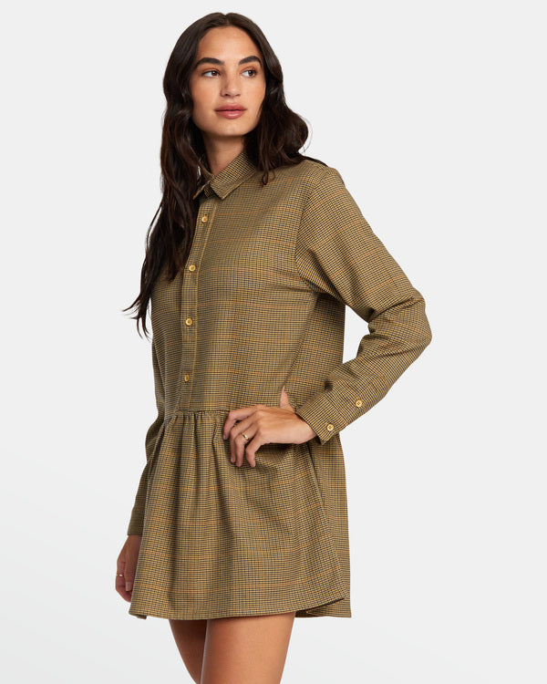 Mini Vestido Rvca Not Today Tan