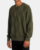Jersey RVCA Hi Grade Boro Crew Sweater Olive Heather