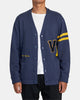 Cardigan RVCA Varsity Sweater Moody Blue