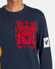 Jersey RVCA Branded Crew Sweater Moody Blue