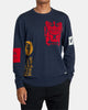 Jersey RVCA Branded Crew Sweater Moody Blue