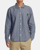 Camisa Rvca Dayshift Stripe Red Earth